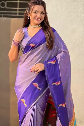 multicolor zari woven pichwai inspired premium soft art silk festive wear saree with unstitched blouse