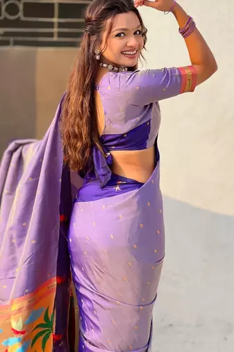 multicolor zari woven pichwai inspired premium soft art silk festive wear saree with unstitched blouse