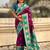 multicolor peacock zari woven soft art silk festive wear saree with unstitched blouse