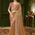 Gold sartin chiffon silk saree & tussar silk blouse