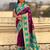 multicolor peacock zari woven soft art silk festive wear saree with unstitched blouse