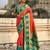 multicolor peacock zari woven soft art silk festive wear saree with unstitched blouse