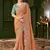 Saffron pure viscose georgette silk saree & tussar silk blouse