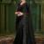 Black sartin georgette saree & sartin work blouse
