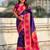 multicolor peacock zari woven soft art silk festive wear saree with unstitched blouse