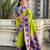 multicolor peacock zari woven soft art silk festive wear saree with unstitched blouse