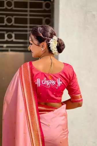 multicolor tilak zari woven soft art silk traditional paithani saree with unstitched blouse