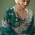 Peacock green designer embroidery fancy  occasion wear saree
