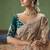 Beige designer embroidery fancy occasion wear saree