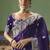 Purple designer embroidery fancy occasion wear saree