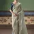 Silver designer embroidery fancy occasion wear saree