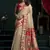 Off white tissue paithani saree mina with lotus zari border