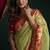Parrot green tissue paithani saree mina with lotus zari border