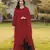 Maroon embroidered art silk straight cut kurta palazzo set