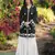 Black embroidered modal satin straight cut kurta kalidar palazzo set