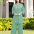 Light-green embroidered viscose georgette straight cut kurta