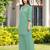 Light-green embroidered viscose georgette straight cut kurta