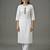 White embroidered rayon kurta set