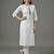 White embroidered rayon kurta set