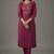 Pink embroidered rayon kurta set