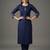 Navy embroidered rayon kurta set