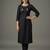 Black embroidered rayon kurta set