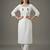 White embroidered rayon kurta set