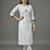 White embroidered rayon kurta set