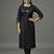 Black embroidered rayon kurta set