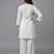 White embroidered rayon kurta set