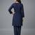 Navy embroidered rayon kurta set