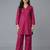 Pink embroidered rayon kurta set