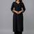 Black embroidered rayon kurta set