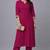 Pink embroidered rayon kurta set