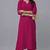 Pink embroidered rayon kurta set