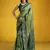 olive pure silk handloom weaving festival wear saree