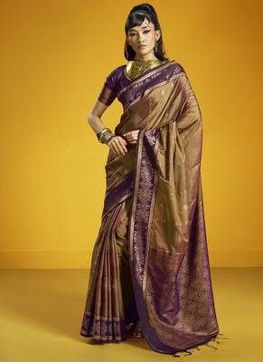 chiku pure silk handloom weaving festival wear saree 1