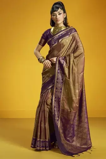 chiku pure silk handloom weaving festival wear saree