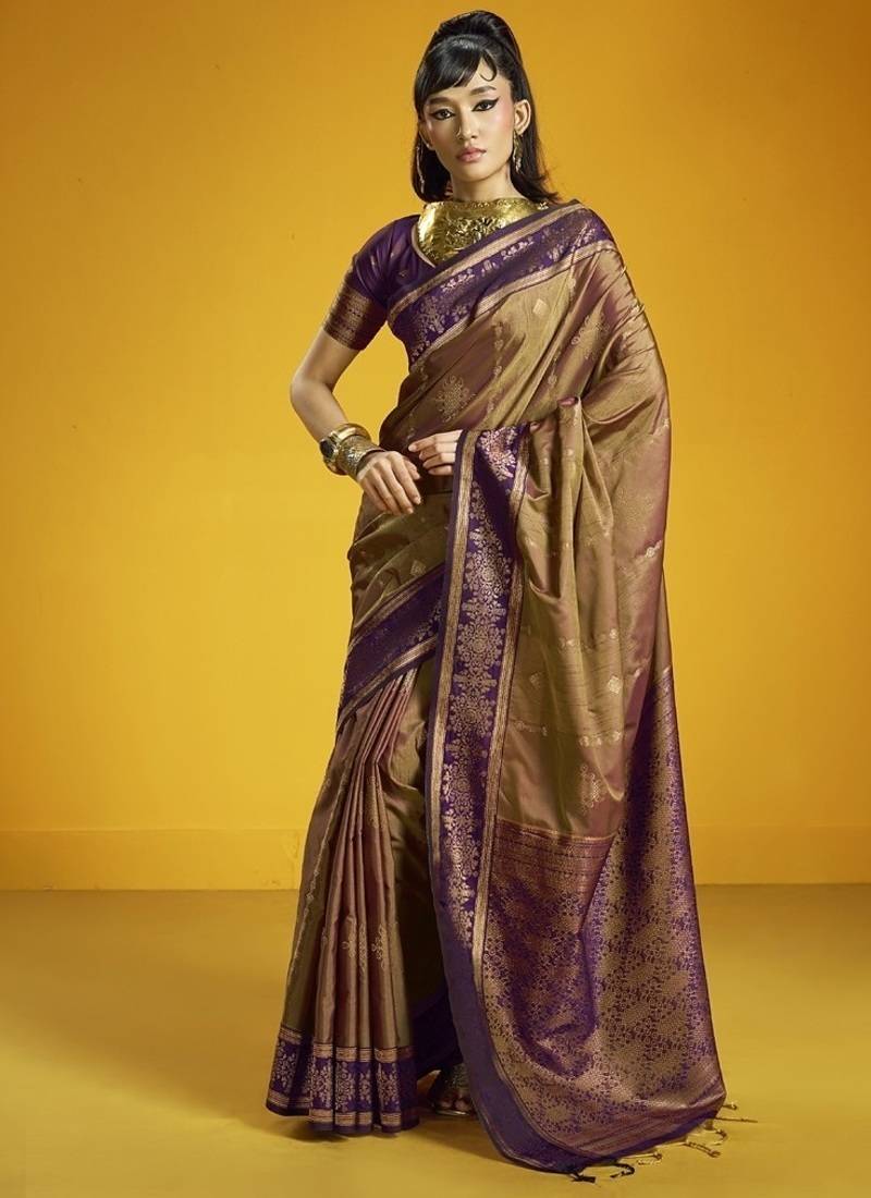 chiku pure silk handloom weaving festival wear saree