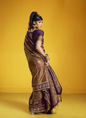 chiku pure silk handloom weaving festival wear saree 2
