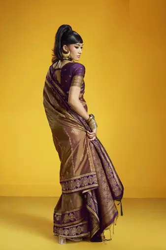 chiku pure silk handloom weaving festival wear saree
