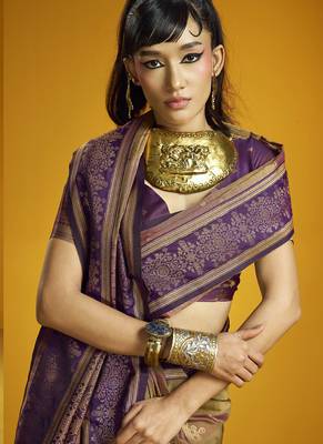 chiku pure silk handloom weaving festival wear saree 3