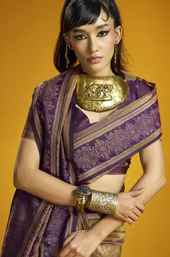 chiku pure silk handloom weaving festival wear saree