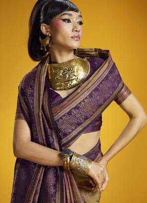 chiku pure silk handloom weaving festival wear saree 4