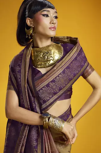 chiku pure silk handloom weaving festival wear saree