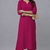 Pink embroidered rayon kurta set