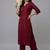 Maroon embroidered rayon kurta set