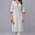 White embroidered rayon kurta set