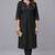 Black embroidered rayon kurta set