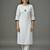 White embroidered rayon kurta set